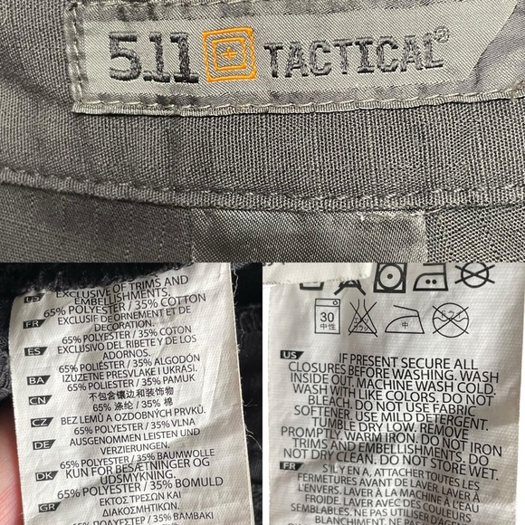 5.11 Tactical Pants Men Navy Blue Straight Taclite Pro Ripstop Cargo Work 36x31 - Picture 15 of 15